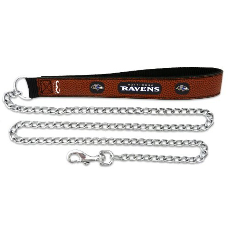 Baltimore Ravens Football Leather Leash - M