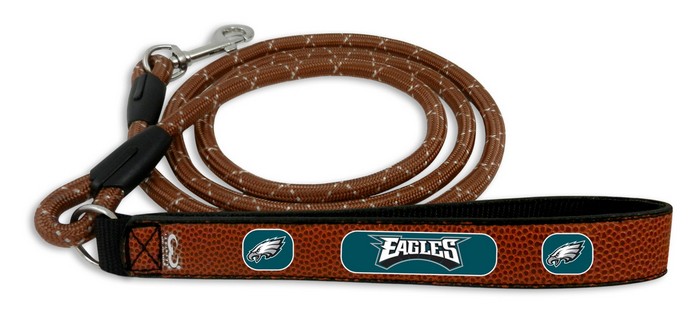 Philadelphia Eagles Pet Leash Leather Chain Football Size Medium