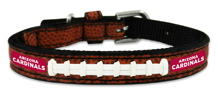 Arizona Cardinals Pet Collar Leather Classic Football Size Toy CO