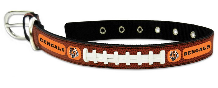 Cincinnati Bengals Pet Collar Leather Classic Football Size Medium