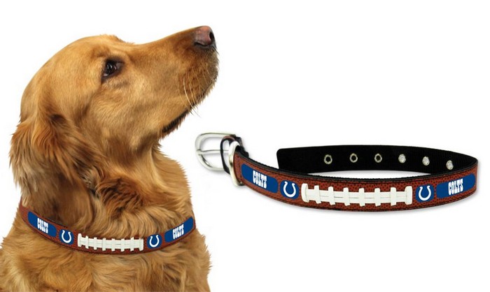 Indianapolis Colts Pet Collar Classic Football Size Medium CO