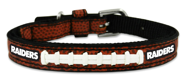 Las Vegas Raiders Classic Leather Toy Football Collar