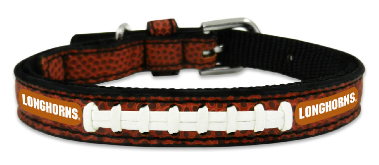 Texas Longhorns Classic Leather Toy Football Collar