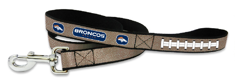 Denver Broncos Pet Leash Reflective Football Size Small