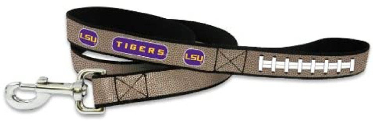 LSU Tigers Pet Leash Reflective Football Size Large Alternate CO