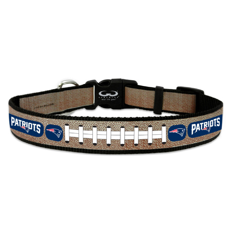 New England Patriots Pet Collar Reflective Football Size Small CO