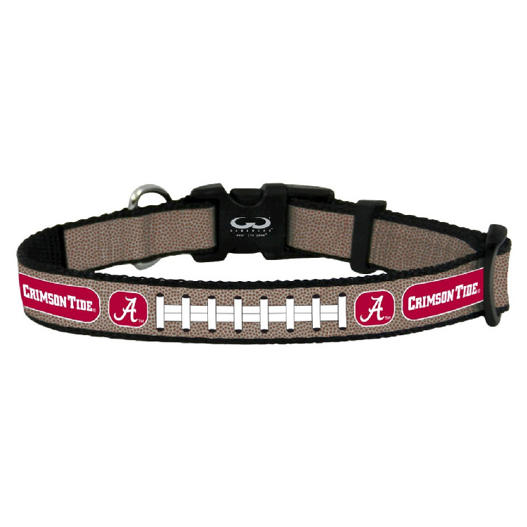 Alabama Crimson Tide Pet Collar Reflective Football Size Toy CO