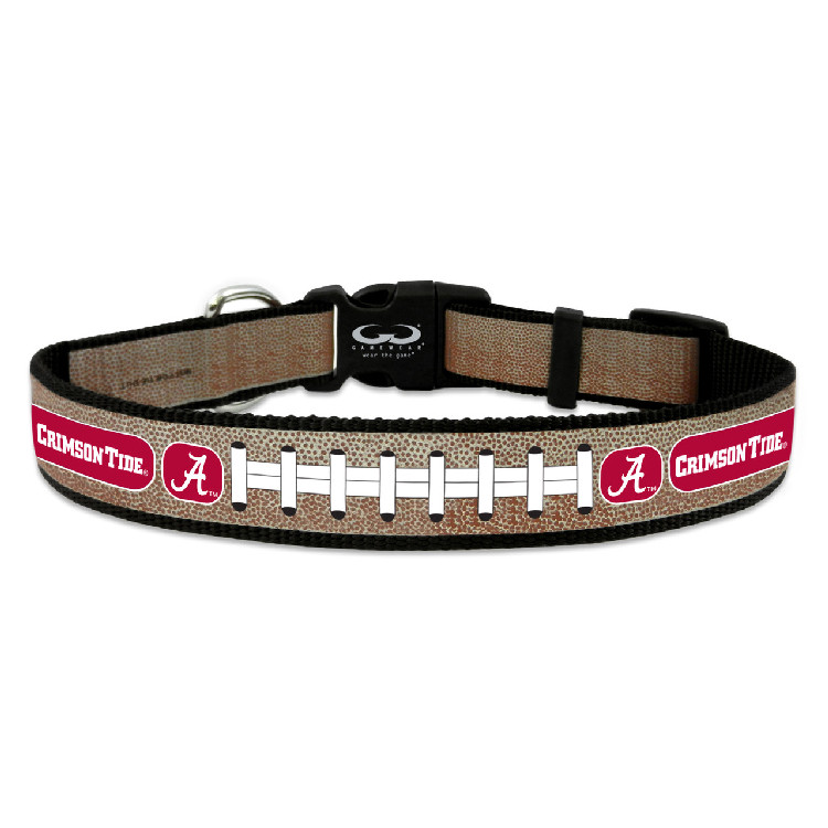 Alabama Crimson Tide Pet Collar Reflective Football Size Large CO