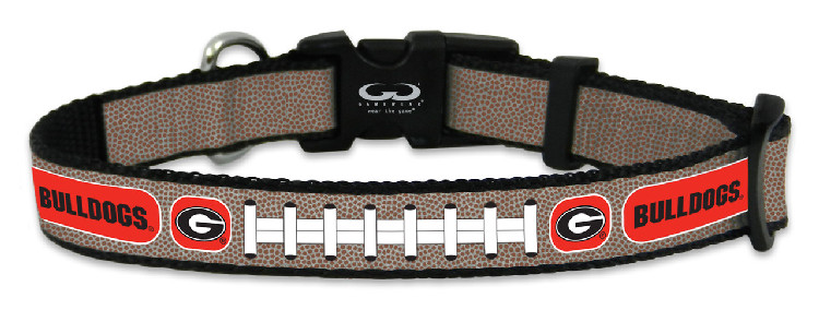 Georgia Bulldogs Pet Collar Reflective Football Size Small CO