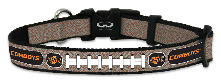 Oklahoma State Cowboys Pet Collar Reflective Football Size Toy CO