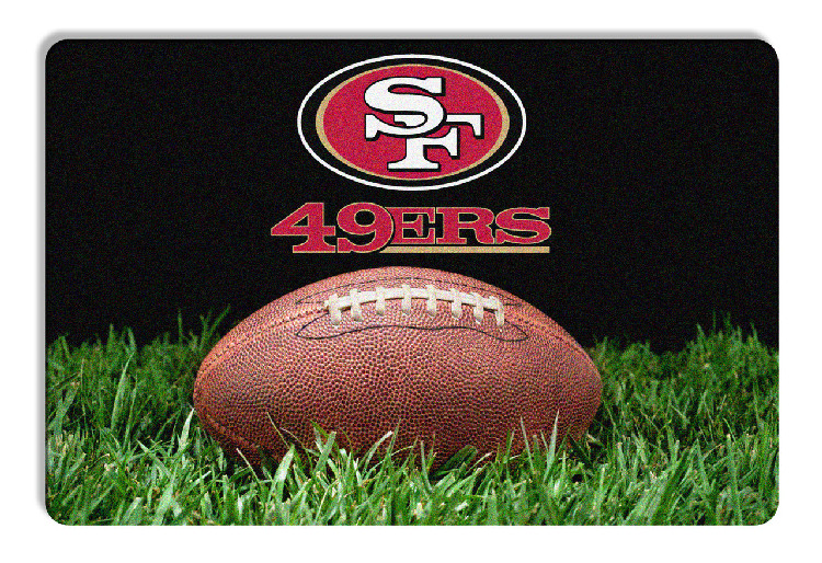 San Francisco 49ers Pet Bowl Mat Classic Football Size Large CO