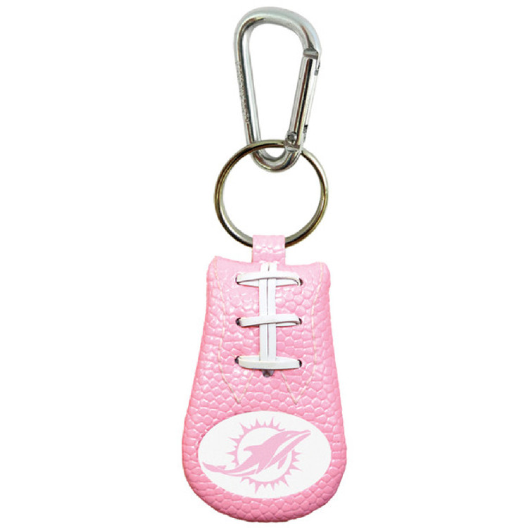 Miami Dolphins Keychain Football Pink