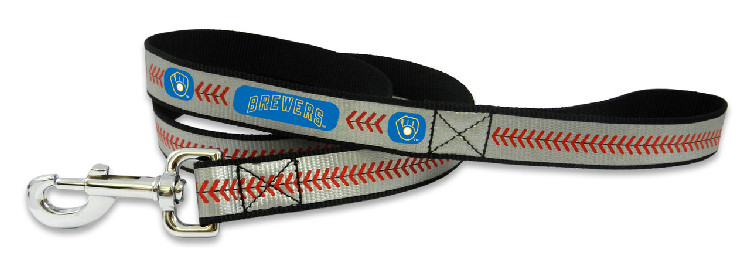 Milwaukee Brewers Retro Reflective Baseball Leash - S