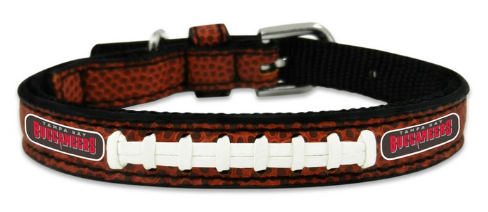 Tampa Bay Buccaneers Pet Collar Leather Classic Football Size Toy