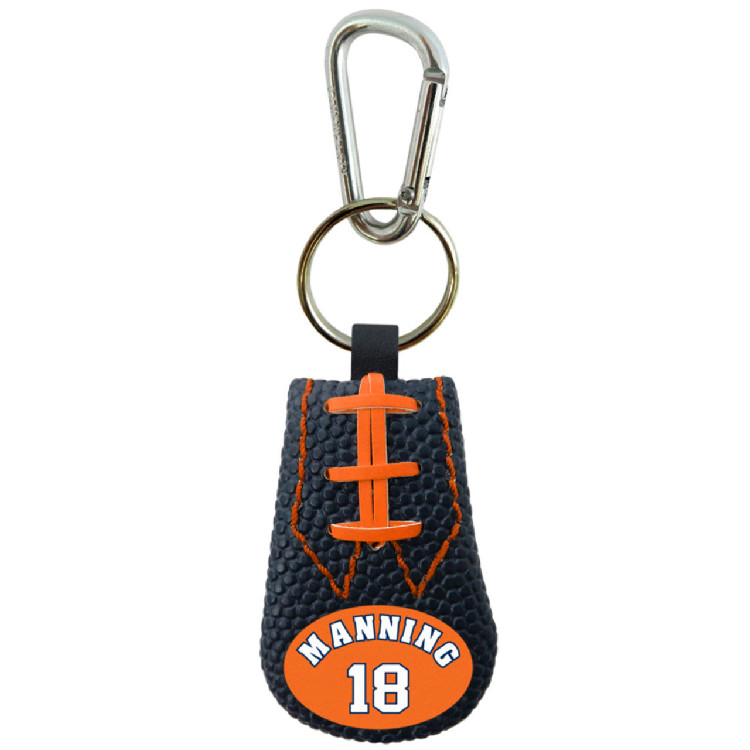 Denver Broncos Keychain Team Color Football Peyton Manning Design CO