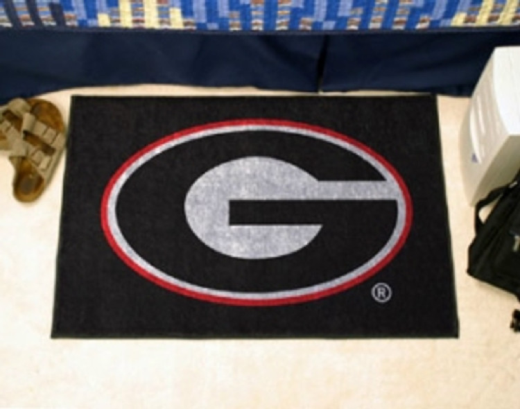 Georgia Bulldogs Rug - Starter Style (Black), 'G' Design