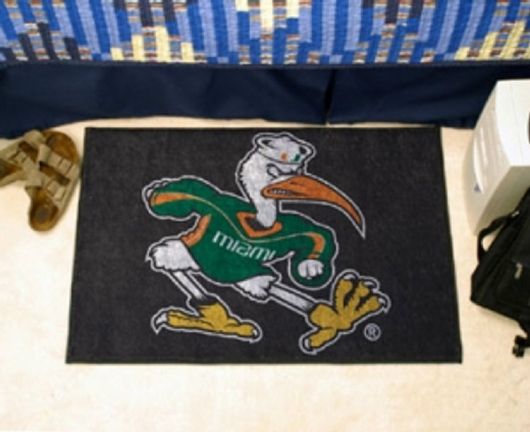 Miami Hurricanes Rug - Starter Style, Mascot Design