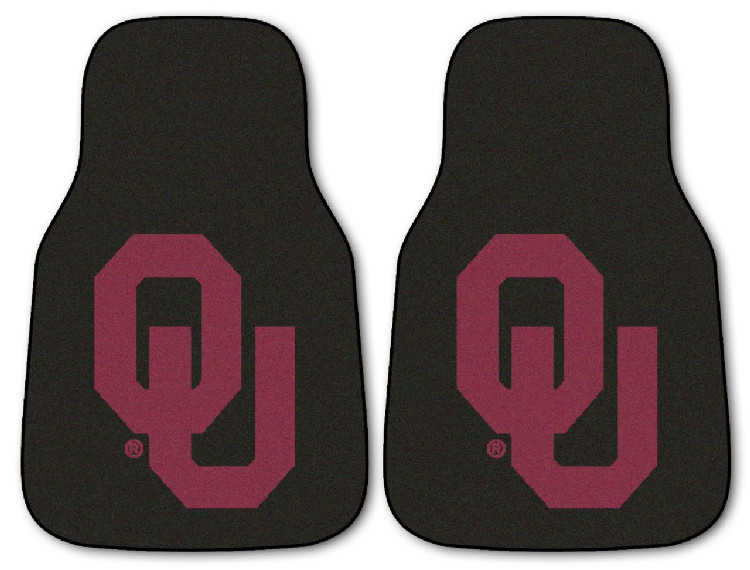 Oklahoma Sooners Car Mats Printed Carpet 2 Piece Set