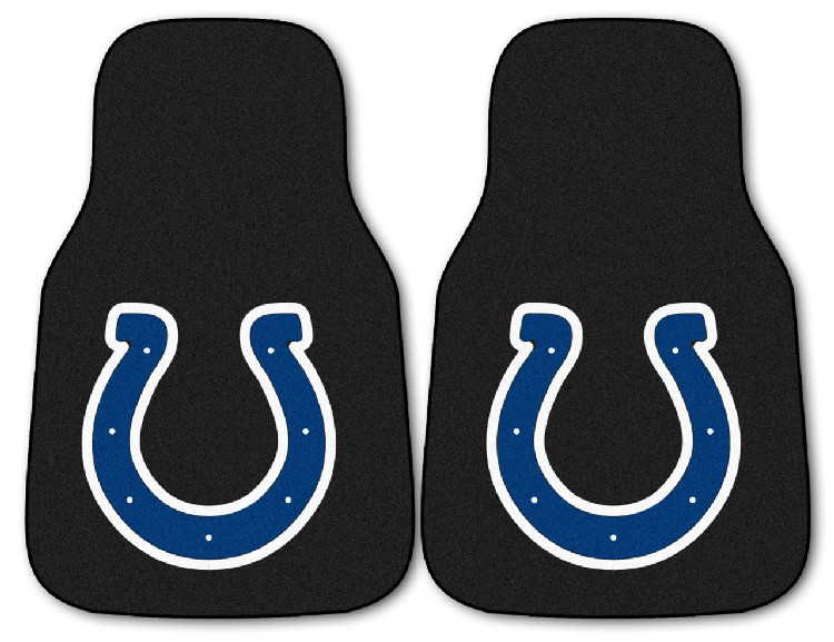 Indianapolis Colts Car Mats Printed Carpet 2 Piece Set