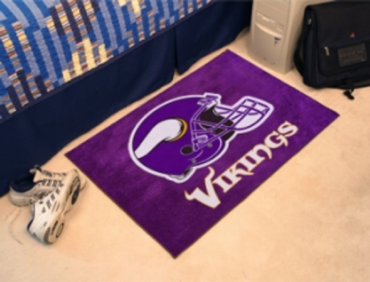 Minnesota Vikings Rug - Starter Style, Helmet Design