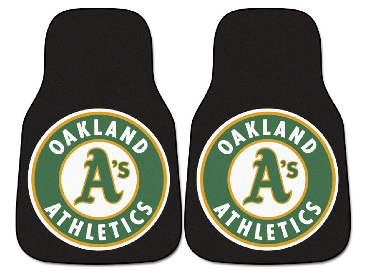 Oakland Athletics Car Mats Printed Carpet 2 Piece Set