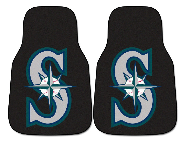 Seattle Mariners Car Mats Printed Carpet 2 Piece Set