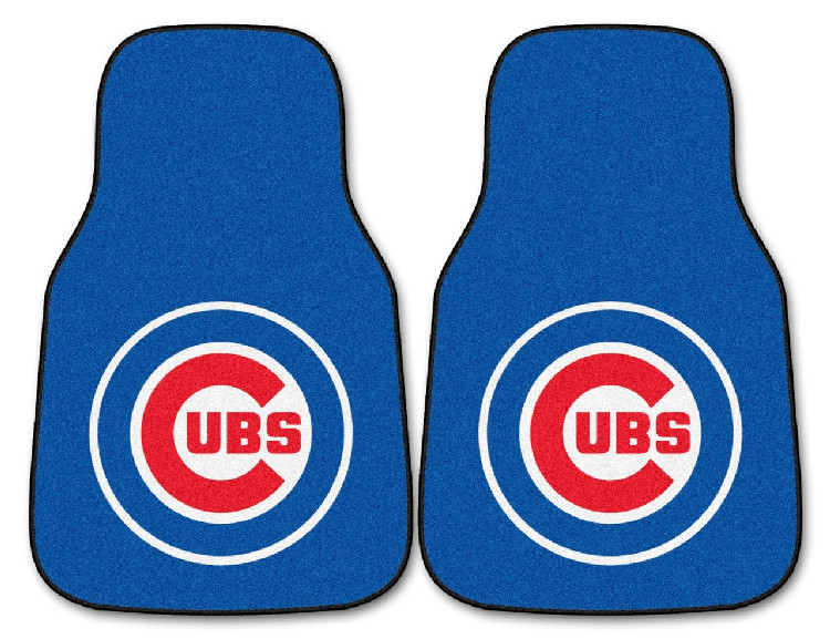 Chicago Cubs Car Mats Printed Carpet 2 Piece Set