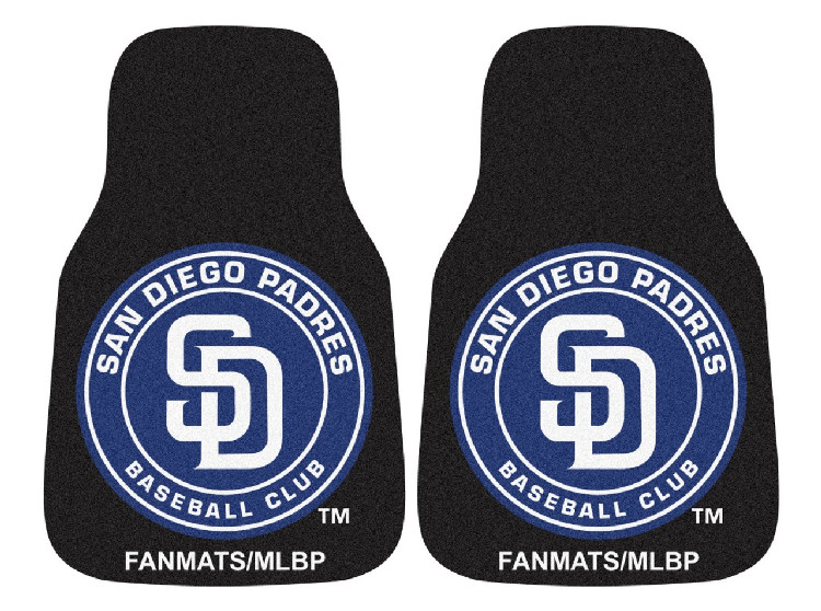 San Diego Padres Car Mats Printed Carpet 2 Piece Set