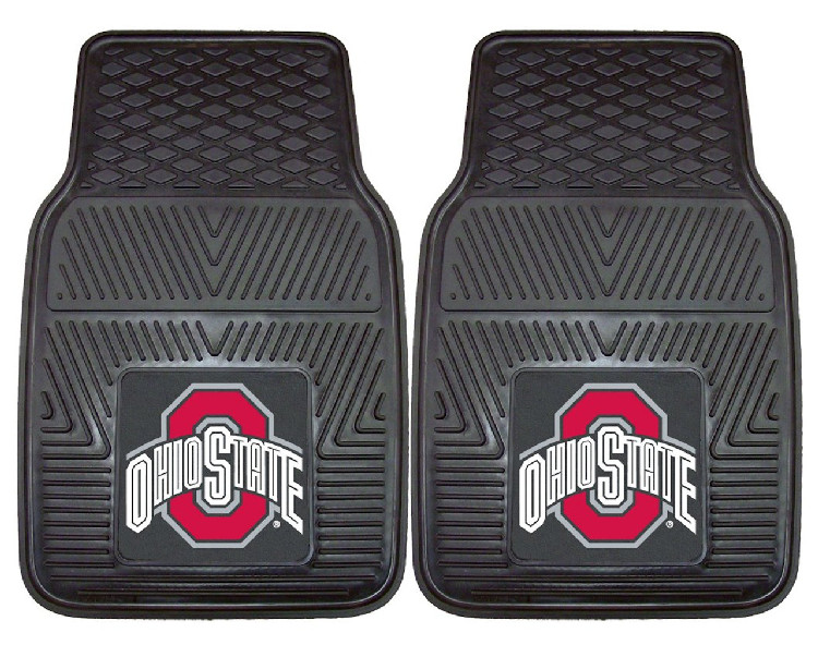 Ohio State Buckeyes Heavy Duty 2-Piece Vinyl Car Mats