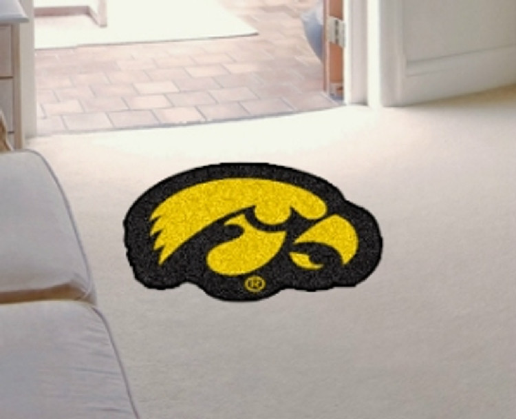 Iowa Hawkeyes Area Rug - Mascot Style