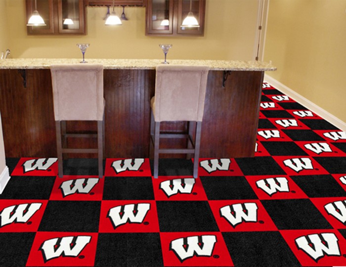 Wisconsin Badgers Carpet Tiles -