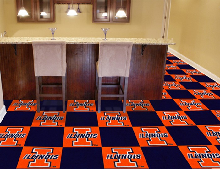 Illinois Fighting Illini Carpet Tiles -