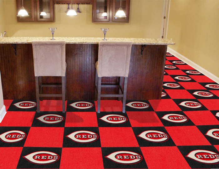 Cincinnati Reds Carpet Tiles -