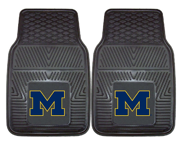 Michigan Wolverines Heavy Duty 2-Piece Vinyl Car Mats