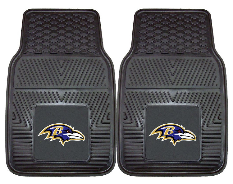 Baltimore Ravens Car Mats Heavy Duty 2 Piece Vinyl