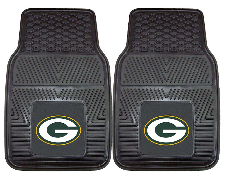 Green Bay Packers Car Mats Heavy Duty 2 Piece Vinyl