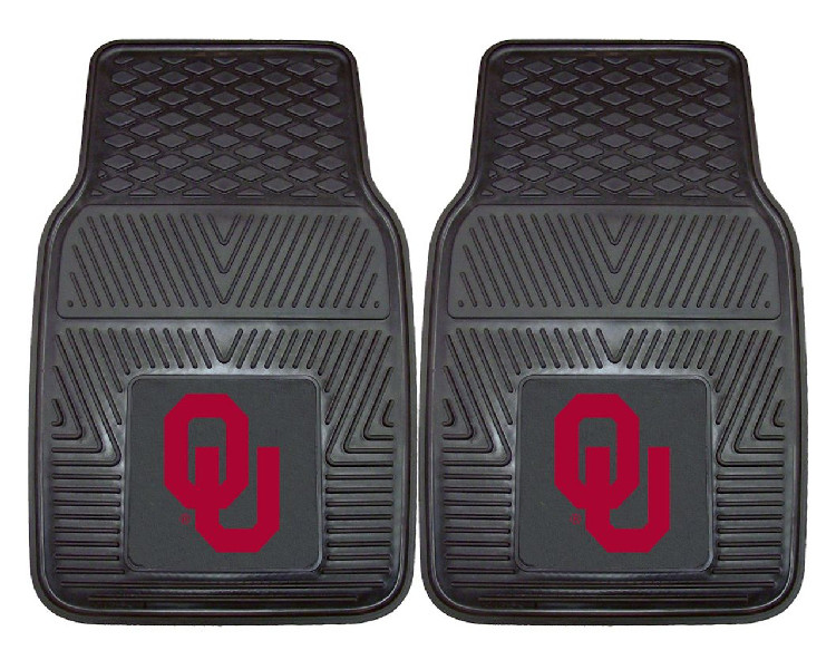 Oklahoma Sooners Heavy Duty 2-Piece Vinyl Car Mats