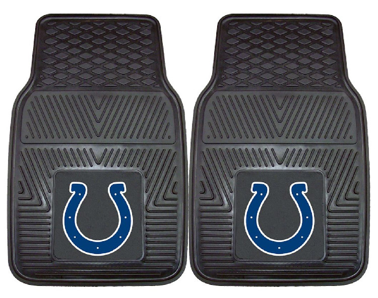 Indianapolis Colts Car Mats Heavy Duty 2 Piece Vinyl