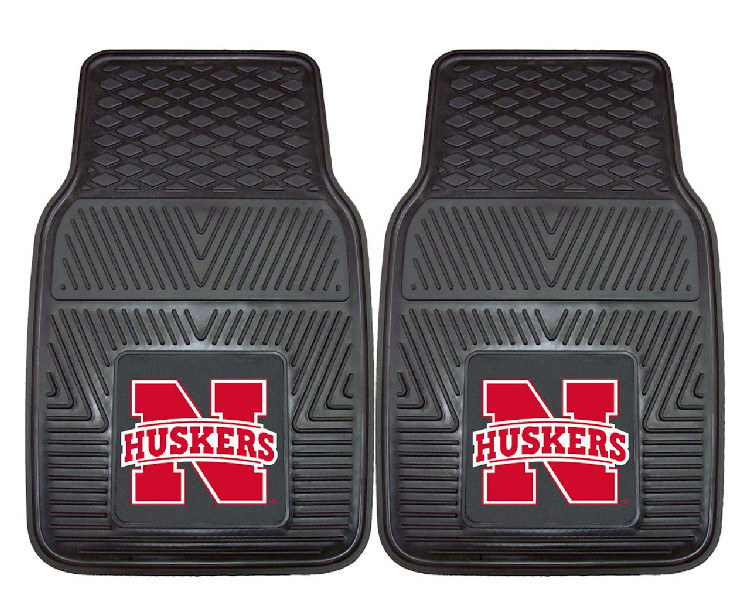 Nebraska Cornhuskers  Heavy Duty 2-Piece Vinyl Car Mats