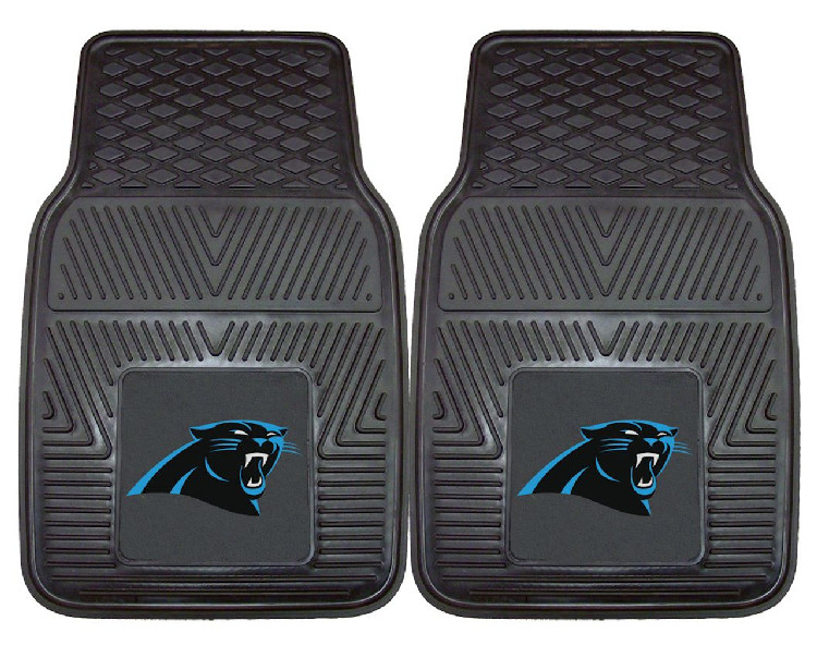 Carolina Panthers Car Mats Heavy Duty 2 Piece Vinyl