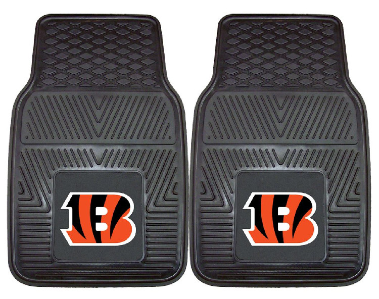 Cincinnati Bengals Car Mats Heavy Duty 2 Piece Vinyl