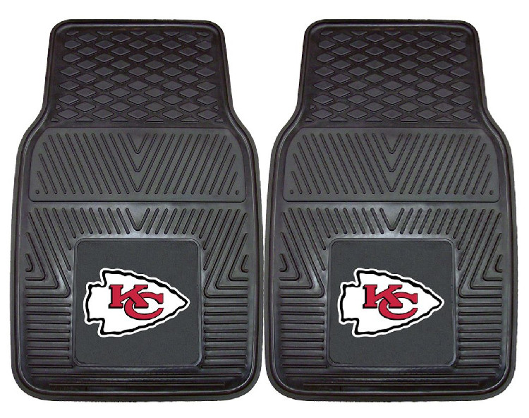 Kansas City Chiefs Car Mats Heavy Duty 2 Piece Vinyl