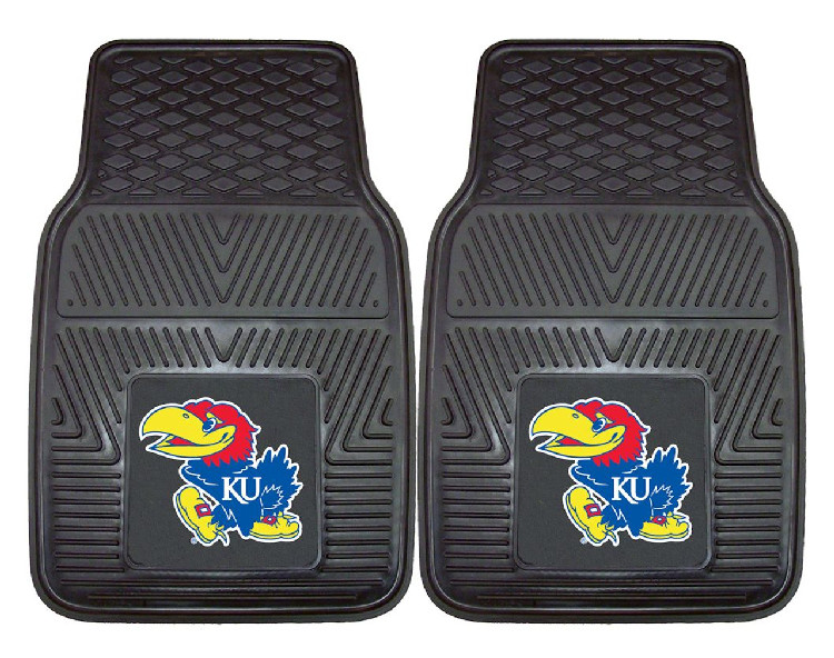 Kansas Jayhawks Heavy Duty 2-Piece Vinyl Car Mats