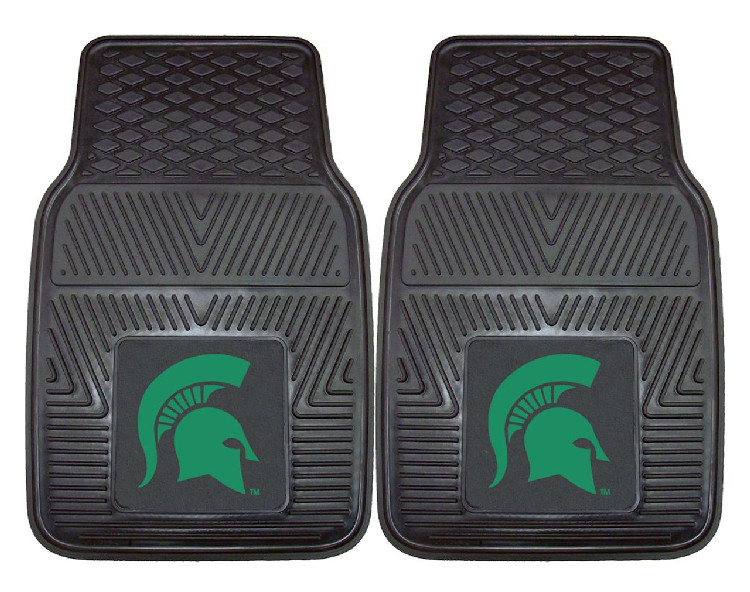 Michigan State Spartans Heavy Duty 2-Piece Vinyl Car Mats