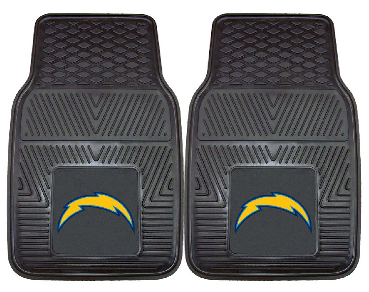 Los Angeles Chargers Car Mats Heavy Duty 2 Piece Vinyl