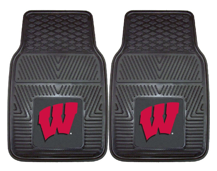 Wisconsin Badgers Heavy Duty 2-Piece Vinyl Car Mats