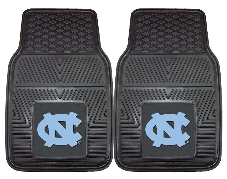 North Carolina Tar Heels Heavy Duty 2-Piece Vinyl Car Mats