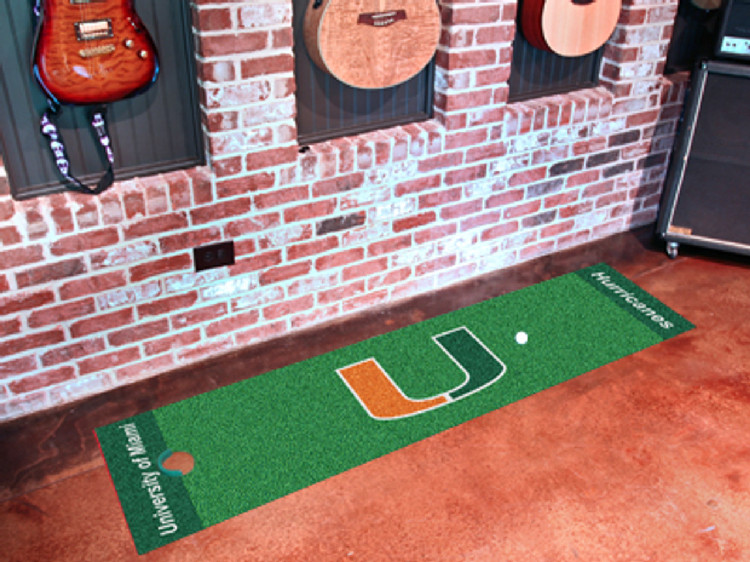 Miami Hurricanes Putting Green Mat