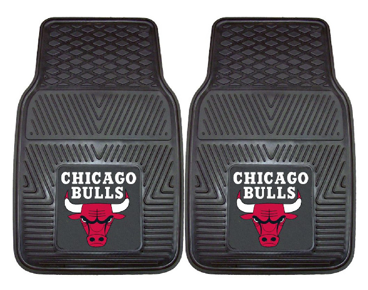 Chicago Bulls Car Mats Heavy Duty 2 Piece Vinyl