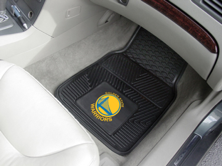 Golden State Warriors Heavy Duty 2-Piece Vinyl Car Mats